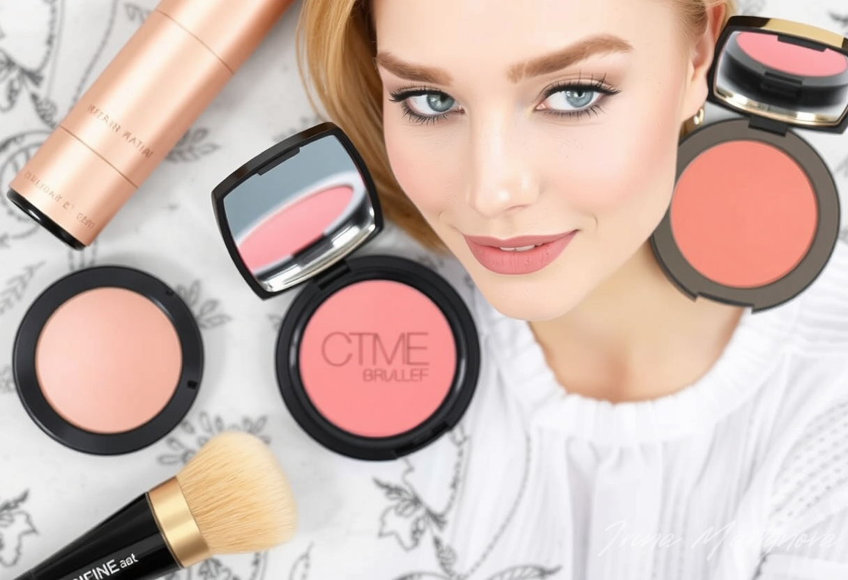 Illustration for section: Cream-based blushes are favored over powders for their ability to provide a natural-looking flush th - 