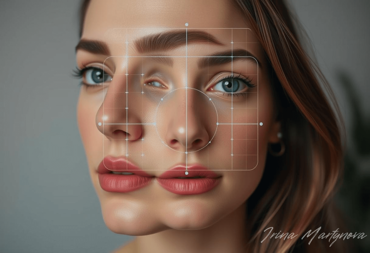 Illustration for section: Assessing facial symmetry accurately requires the use of specific tools and techniques. In Tirana, b - tirana symmetry secrets